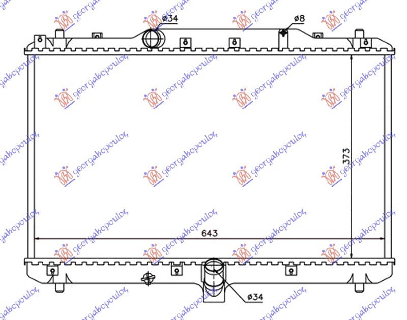 HLADNJAK MOTORA  1.9 JTD-DDiS (65x37.5)