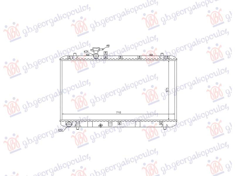 HLADNJAK MOTORA 1.5/1.6 BENZIN - 1.6 DIZEL (375x710) (VALEO)