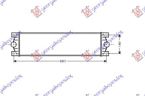 HLAD INTERCOOLER DIZEL 03- (74x17.5x4.0)