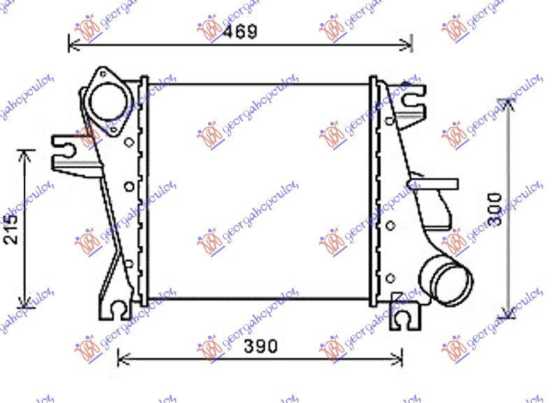 HLAD.INTERCOOLER 2.2DCI 05-07(305x295x62