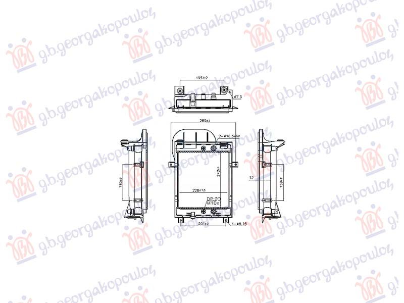 HLADNJAK MOTORA DODATNI 3.0/4.4 (AUTO) (242x228) (NISSENS)