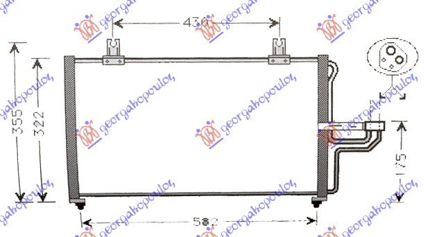 HLADNJAK KLIME BENZIN (58x28.2)