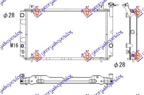 HLADNJAK MOTORA 1.0/1.3/1.5/1.6CC (59x34.8)
