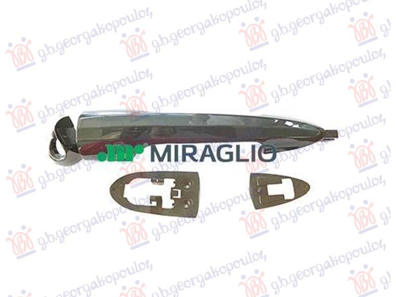 KVAKA PREDNJIH VRATA SPOLJASNJA CRNA/HROM