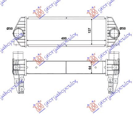 HLAD.INTERCOOLER  1.8 TDCI (400x130x64)