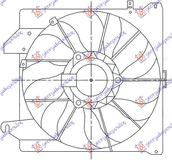 VENTILATOR KOMPLET(JEDAN) -A/C BEN-DIZ