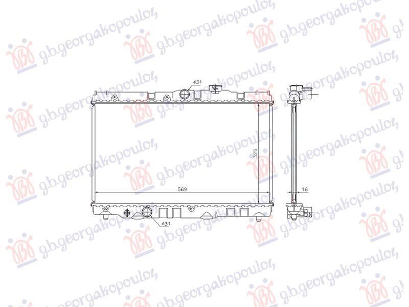 HLADNJAK MOTORA 1.3/1.6 BENZIN (570x325) (NRF)