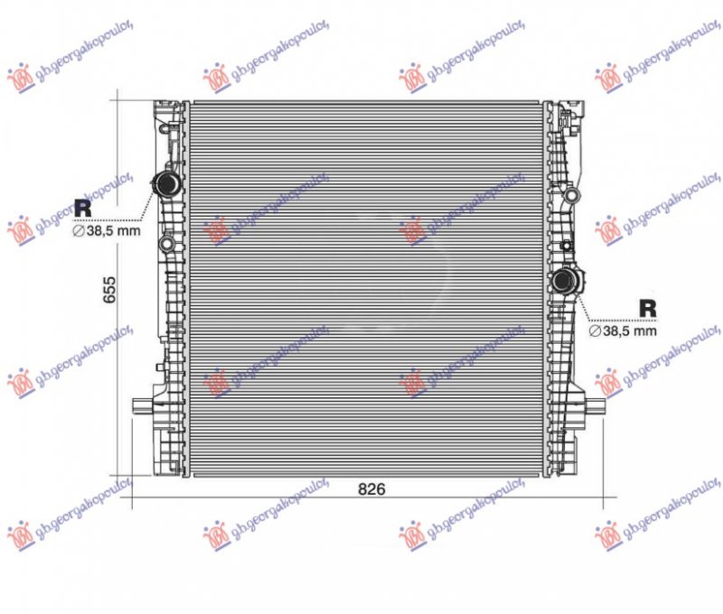 HLADNJAK MOTORA 3.0 HIB/BEN (625x619x32)