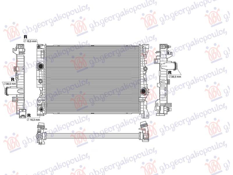 HLADNJAK MOTORA 2.0/3.0 DIZEL (625x446) (NRF)
