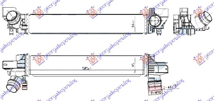 HLADNJAK INTERKULERA 1.5 (225xe HIBRID) BENZIN (585x95x98)