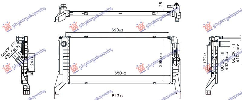 HLADNJAK MOTORA 2.0 DIZEL (MAN/AUTO) (690x298) (NRF)