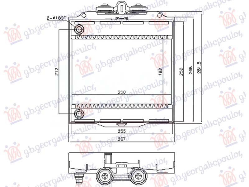 HLADNJAK MOTORA DODATNI 3.0 BENZIN (250x182) (NRF)