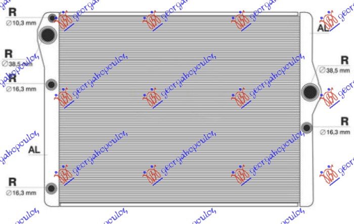HLADNJAK MOTORA 3.0 DIZEL (AUTO) (+/-AC) (612x487) (NISSENS)