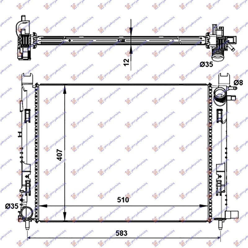 HLAD MOT.BEN-DIZ -A/C (51x40x1.2) 12-