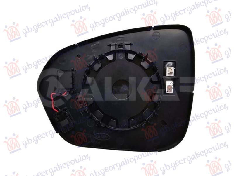 STAKLO RETROVIZORA SA GREJACEM (MRTAV UGAO) (2+2 PIN) (KONVEKSNO)