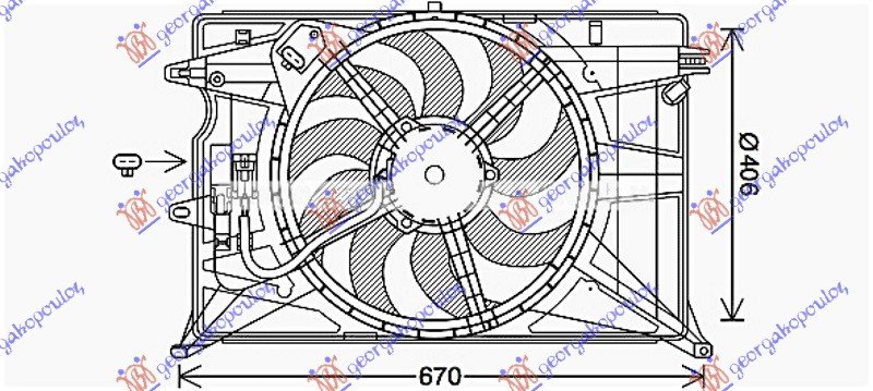 VENTILATOR KOMPLET BENZ/DIZEL