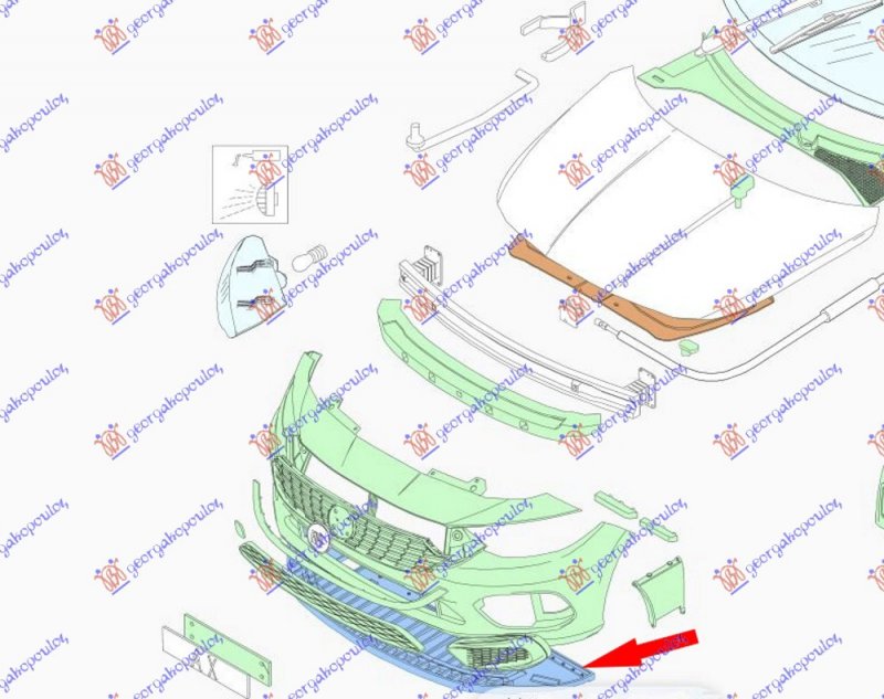 ZASTITA MOTORA ISPOD BRANIKA PLAST (H/B)