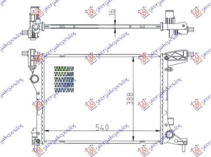 HLADNJAK MOT. 1.4 (70KW) MAN BENZ 54x41