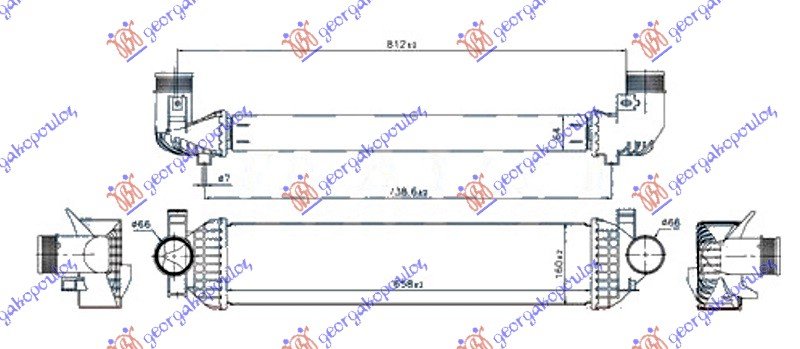 HLAD INTERC. 1.6-16V TURBO (655x156x40)