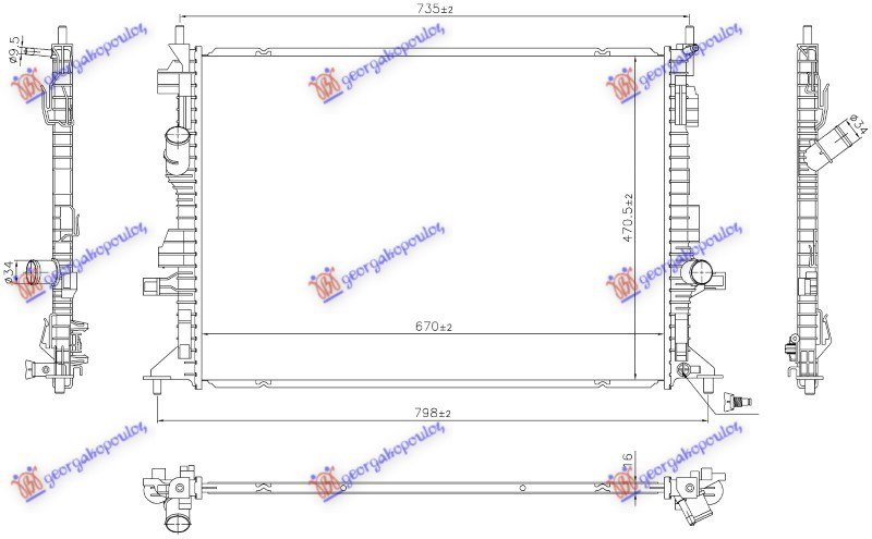 HLADNJAK MOTORA 1.0 EcoBoost BENZIN - 1.5 EcoBlue DIZEL (672x488) (NRF)