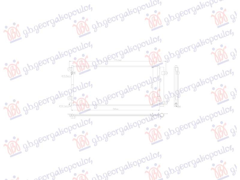 HLADNJAK KLIME 1.0/1.5 VTEC BENZIN (665x305x12) (KOYO)