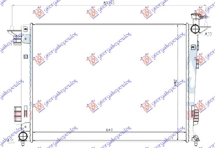 HLADNJAK MOTORA 2.0/2.4 BENZIN (MAN) (640x480x16) (KOREJA) (NISSENS)