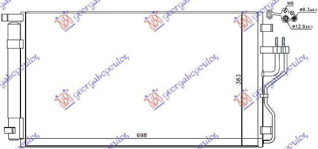 HLADNJAK KLIME BENZIN (65.5x37.8)