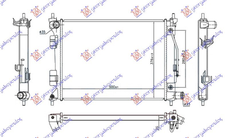 HLAD MOTORA 1.1-1.4 CRDi (48x38.5x26)