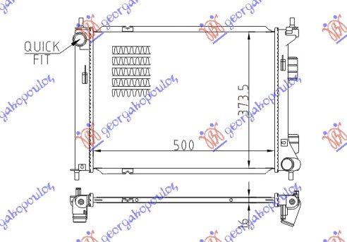 HLADNJAK MOTORA BENZIN (MAN) (+/-AC) (50x37.3) (NRF)