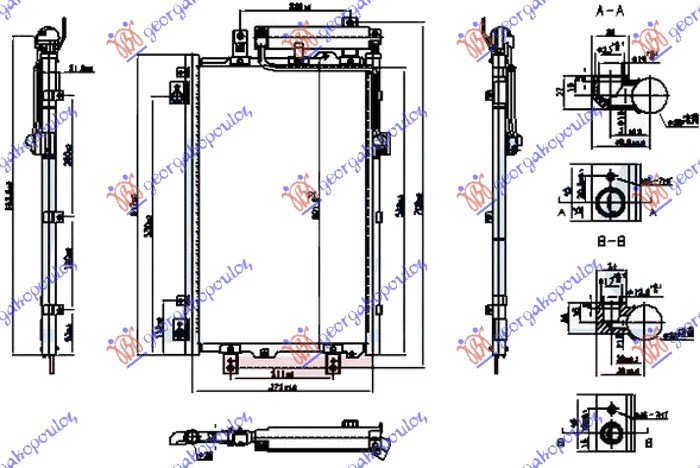 HLADNJAK KLIME ELEKTRICNI (EV) (600X370X22) (NRF)