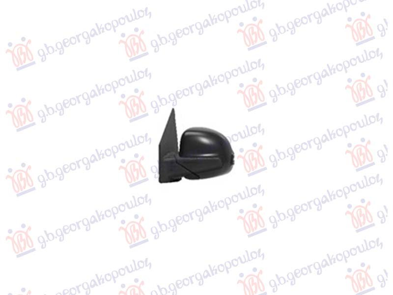 RETROVIZOR ELEKTRICNI SA GREJACEM CRNI (ELEKTRO-SKLOPIV) (MIGAVAC) (MRTAV UGAO) (10 PIN) (ASFERICNO STAKLO)