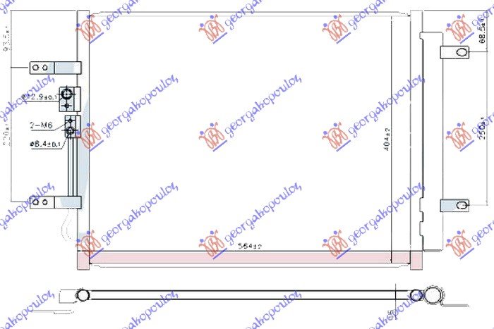 HLADNJAK KLIME 1.6 BEN/HIB (520x405x16)