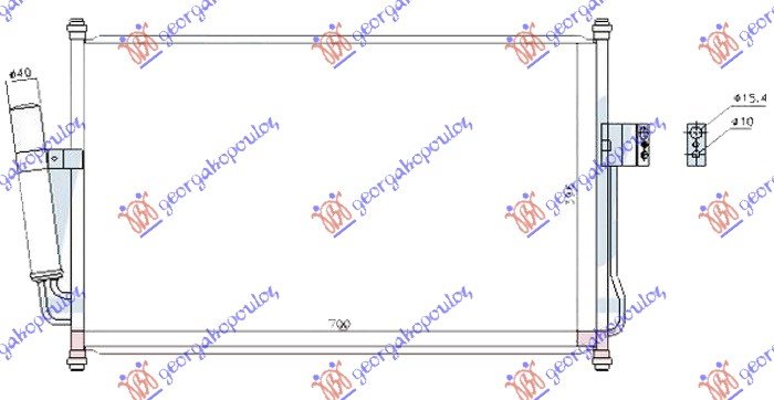 HLADNJAK KLIME 2.5/3.0 TD (650x420x12) (KOYO)