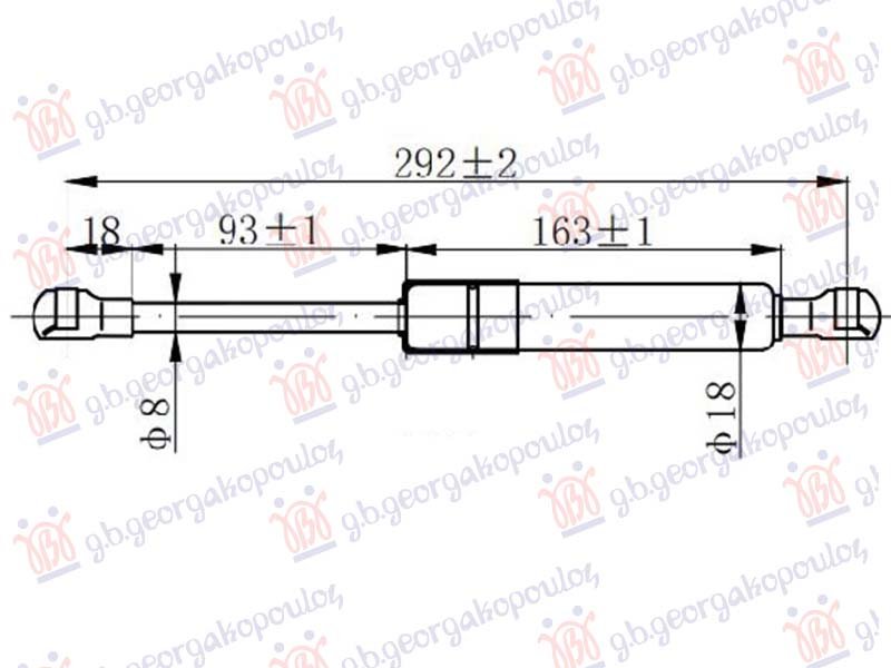 AMORTIZER GEPEK VRATA (290L-420N)