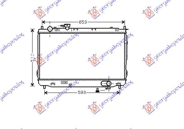 HLADNJAK MOTORA 1.6/1.8i 16V (43x67x26) (NISSENS)
