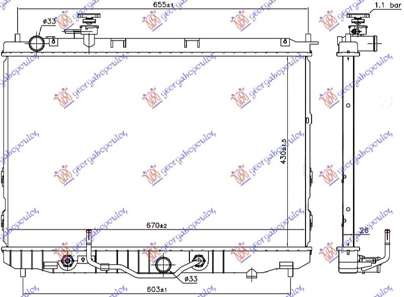 HLAD MOTORA 2.0i 16v AUTO (43x67x26)