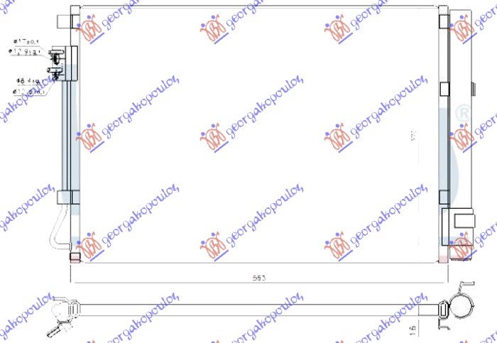 HLADNJAK KLIME BENZIN (52.5x36.5x12)