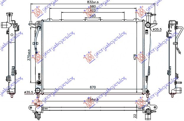 HLADNJAK 2.4 BENZIN (67x48x) M/A