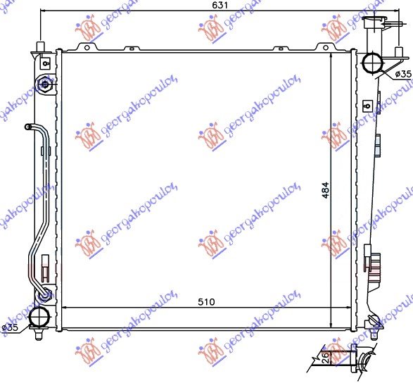 HLADNJAK 2.0-2.2 CRDi (51x48.3x26) M/A