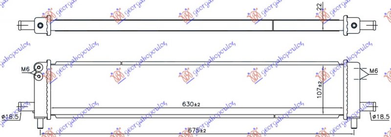 HLADNJAK MOTORA DODATNI 2.5 HIBRID (NX300H) (600x75x22) (NISSENS)