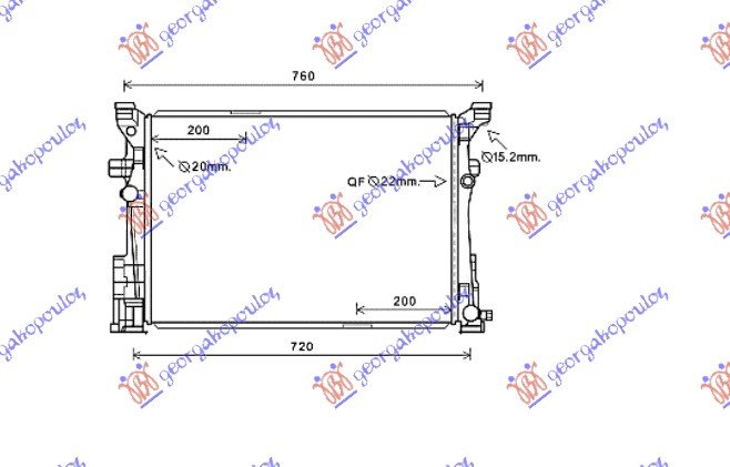 HLADNJAK MOTORA BENZIN/DIZEL (AUTO) (640x430x26) (VALEO)