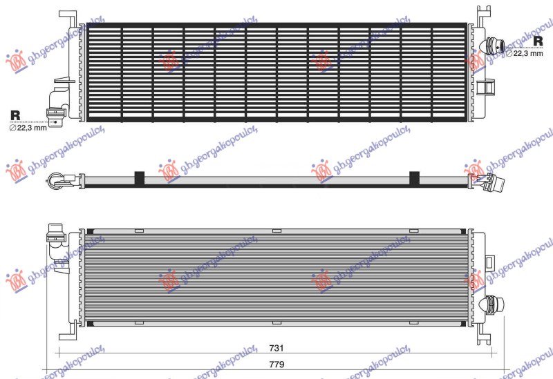 HLADNJAK MOTORA DODATNI 3.0/4.0 BENZIN HIBRID - 3.0/4.0 DIZEL HIBRID (650x150)