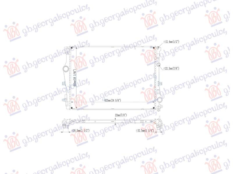 HLADNJAK MOTORA 1.5/2.0 BENZIN - 2.0 DIZEL (625x477) (NRF)