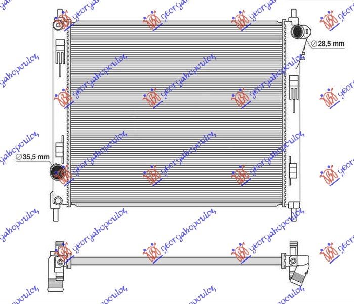 HLADNJAK MOTORA 1.2 DIG-TURBO BENZIN (508x432x16) (NRF)