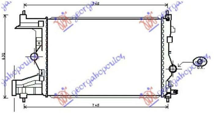 HLADNJAK MOTORA 1.3/1.7 DIZEL (58x39.5) (KOYO)