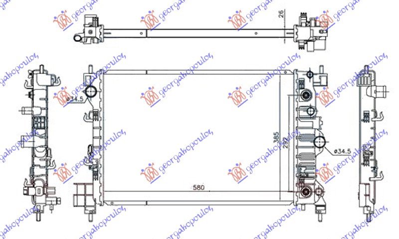 HLAD 1.6/1.8 16v AUTO BENZIN (580x385x26