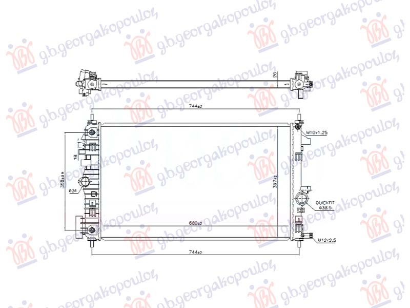 HLADNJAK MOTORA 1.6/2.0 DIZEL (AUTO) (OTOVR ZA SENZOR) (680x398) (VALEO)