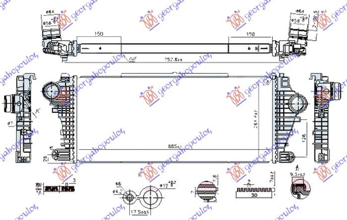 HLAD. INTERC. 1.6-2.0 CDTi DIZ 665x285