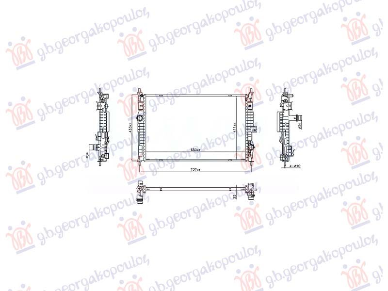 HLADNJAK MOTORA 1.2/1.6 BENZIN/HIBRID - 1.5/1.6/2.0 DIZEL (MAN/AUTO) (650x411) (NISSENS)