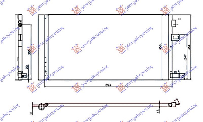 HLADNJAK KLIME 1.6i 16V BENZ. (650x350)